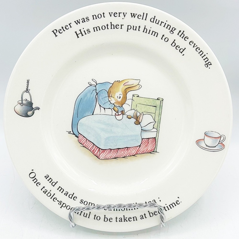 Wedgwood Bunnykins Peter Rabbit 6.75" Child's Plate Beatrix Potter England‎